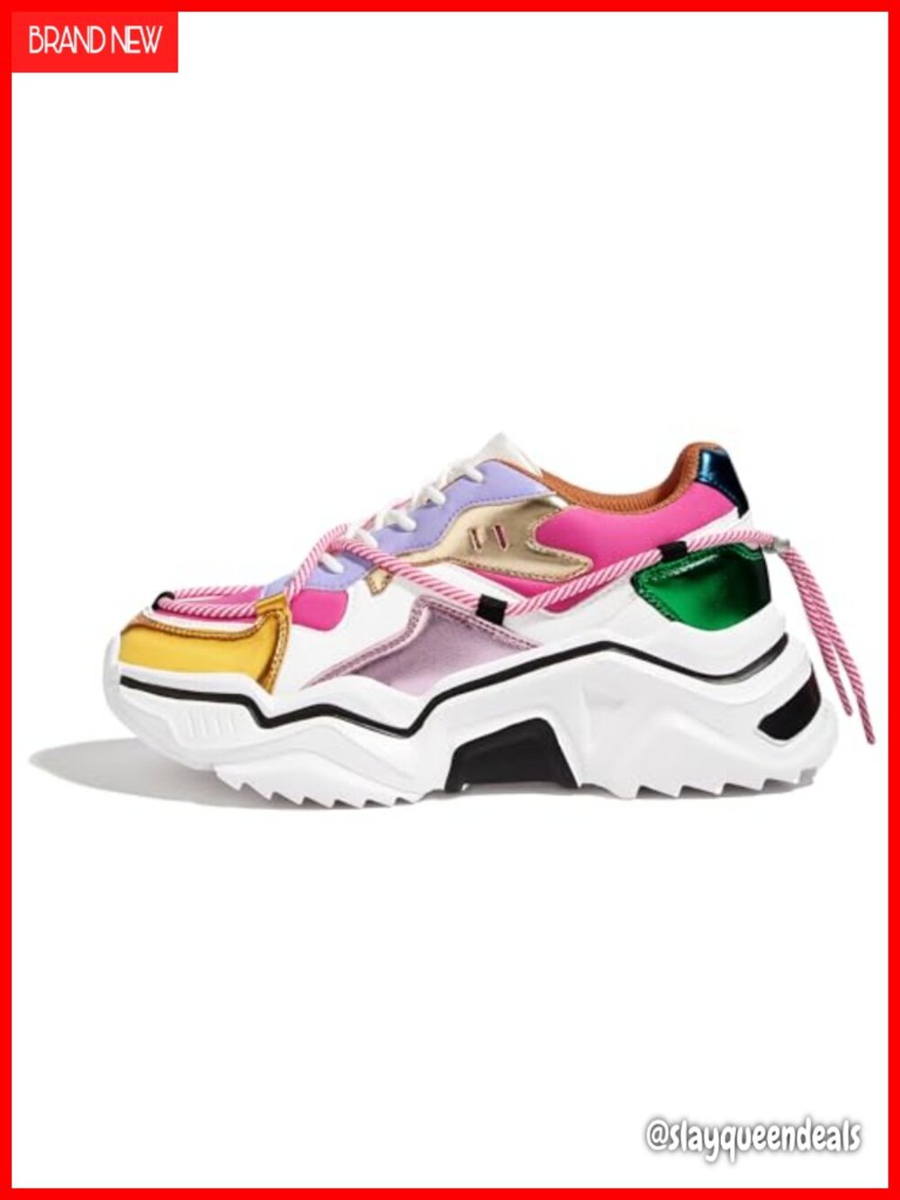 Platform Sneakers Chunky Lace-Up Lightweight Walking Casual